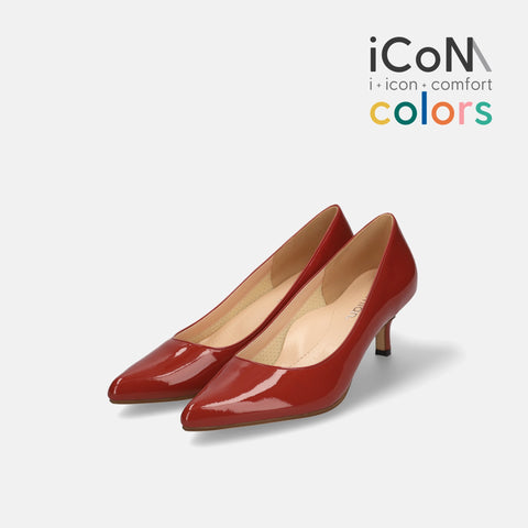 ラストワンiCoN COLORS:ポインテッドトゥ エナメル パンプス(C57171)ガーネット/mamian(マミアン)