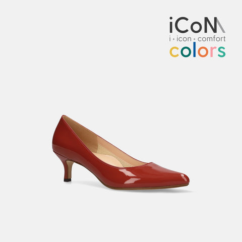 ラストワンiCoN COLORS:ポインテッドトゥ エナメル パンプス(C57171)ガーネット/mamian(マミアン)