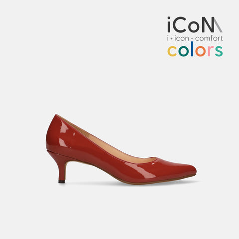 ラストワンiCoN COLORS:ポインテッドトゥ エナメル パンプス(C57171)ガーネット/mamian(マミアン)