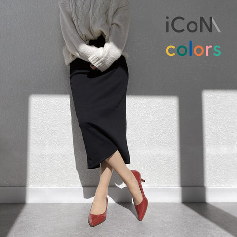 ラストワンiCoN COLORS:ポインテッドトゥ エナメル パンプス(C57171)ガーネット/mamian(マミアン)