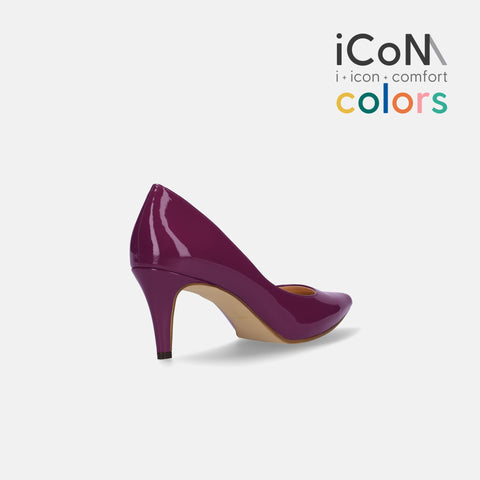 30%OFF:iCoN COLORS:ポインテッドトゥ エナメル パンプス(C76531)バイオレット/mamian(マミアン)