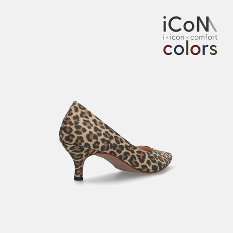 20%OFF:iCoN COLORS:ポインテッドトゥ スエード パンプス(C57172)レオパードS/mamian(マミアン)