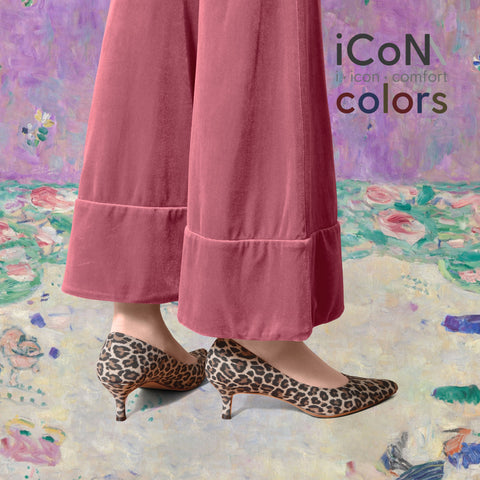 20%OFF:iCoN COLORS:ポインテッドトゥ スエード パンプス(C57172)レオパードS/mamian(マミアン)