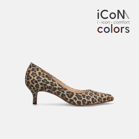 20%OFF:iCoN COLORS:ポインテッドトゥ スエード パンプス(C57172)レオパードS/mamian(マミアン)