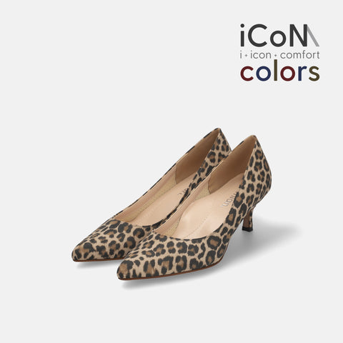 20%OFF:iCoN COLORS:ポインテッドトゥ スエード パンプス(C57172)レオパードS/mamian(マミアン)