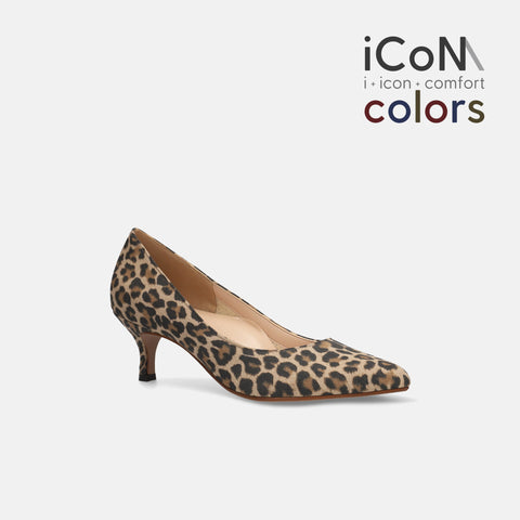 20%OFF:iCoN COLORS:ポインテッドトゥ スエード パンプス(C57172)レオパードS/mamian(マミアン)