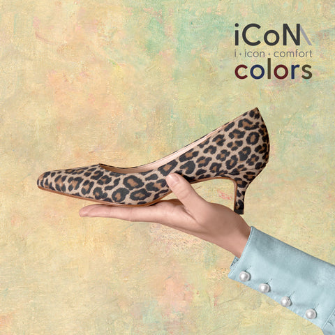 20%OFF:iCoN COLORS:ポインテッドトゥ スエード パンプス(C57172)レオパードS/mamian(マミアン)
