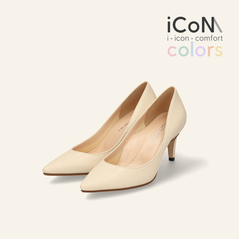 30%OFF:iCoN COLORS:ポインテッドトゥ スムース パンプス(C76533)チャイ/mamian(マミアン)