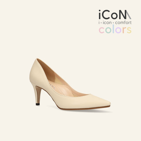 30%OFF:iCoN COLORS:ポインテッドトゥ スムース パンプス(C76533)チャイ/mamian(マミアン)