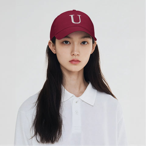 urday【Uイニシャル】ベースボールキャップ(4719127)バーガンディ/urday(マミアン)