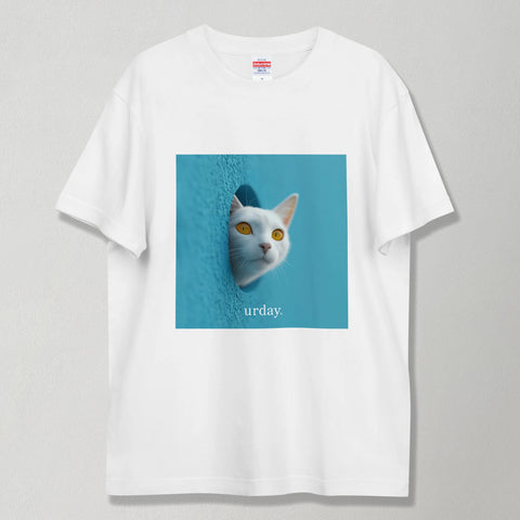 urday【Animal/White Cat/LB】フォトTシャツ(1298002)ホワイト/urday(マミアン)