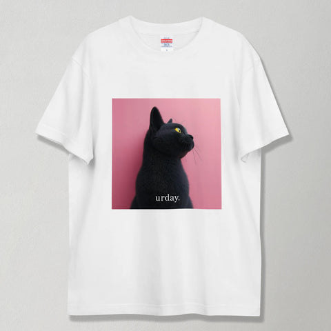 urday【Animal/Black Cat/P】フォトTシャツ(9335582)ホワイト/urday(マミアン)