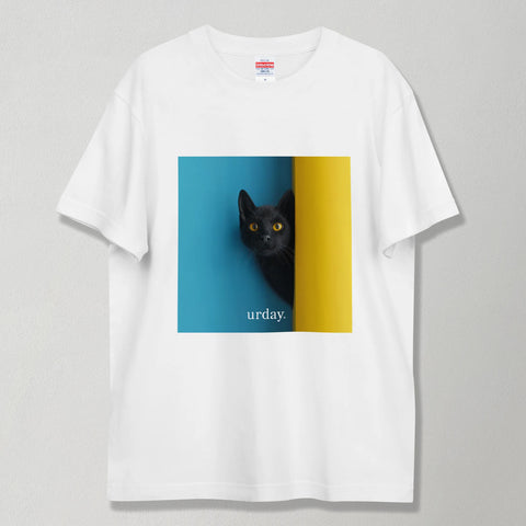 urday【Animal/Black Cat/BY】フォトTシャツ(2649413)ホワイト/urday(マミアン)