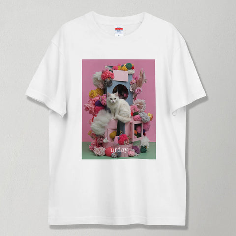 urday【Animal/White Cat/P】フォトTシャツ(8828443)ホワイト/urday(マミアン)