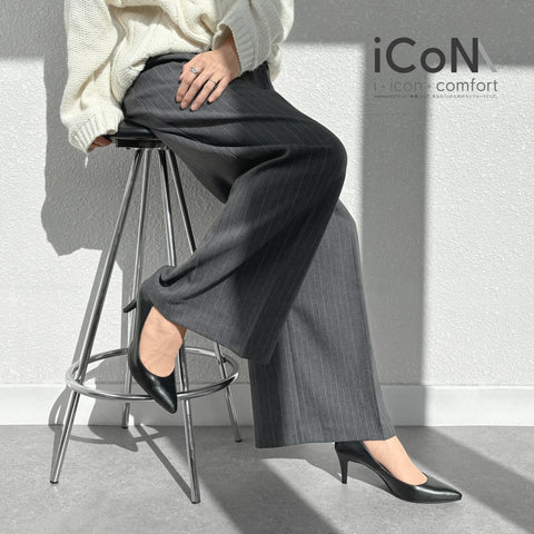 iCoN BASIC:7cmヒールポインテッドトゥUカットパンプス(7203BC)/mamian(マミアン)
