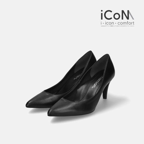 iCoN BASIC:7cmヒールポインテッドトゥUカットパンプス(7203BC)/mamian(マミアン)