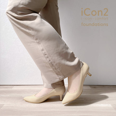 限定特価990円:iCon2 Foundations:ポインテッドトゥ パンプス(F5718)メルティペール/mamian(マミアン)
