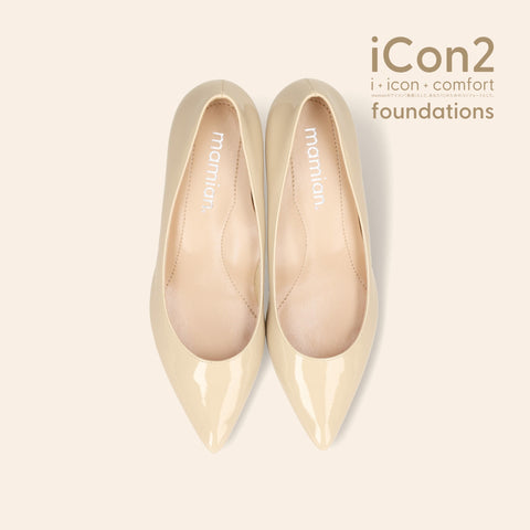 限定特価990円:iCon2 Foundations:ポインテッドトゥ パンプス(F5718)メルティペール/mamian(マミアン)