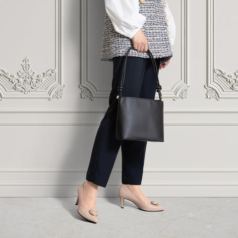 20%OFF:OC:ローズモチーフ 2Way パンプス(lt7002)ライトベージュ/mamian(マミアン)