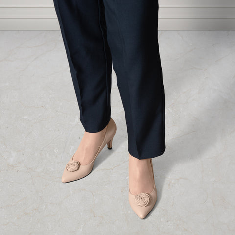 20%OFF:OC:ローズモチーフ 2Way パンプス(lt7002)ライトベージュ/mamian(マミアン)