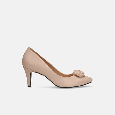 20%OFF:OC:ローズモチーフ 2Way パンプス(lt7002)ライトベージュ/mamian(マミアン)