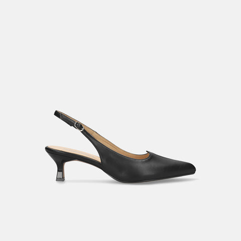 15%OFF:ハートカット バックストラップパンプス(m55215)ブラック/mamian(マミアン)
