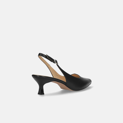 15%OFF:ハートカット バックストラップパンプス(m55215)ブラック/mamian(マミアン)