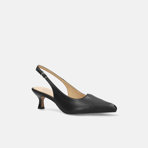 15%OFF:ハートカット バックストラップパンプス(m55215)ブラック/mamian(マミアン)