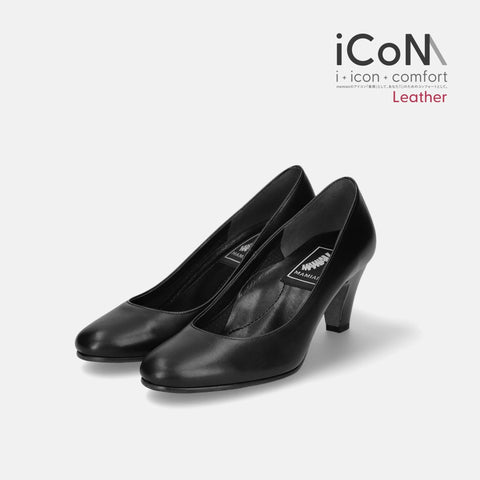 ラストワンiCoN BASIC【Leather】:7cmヒールラウンドトゥパンプス(10565)本革/mamian(マミアン)
