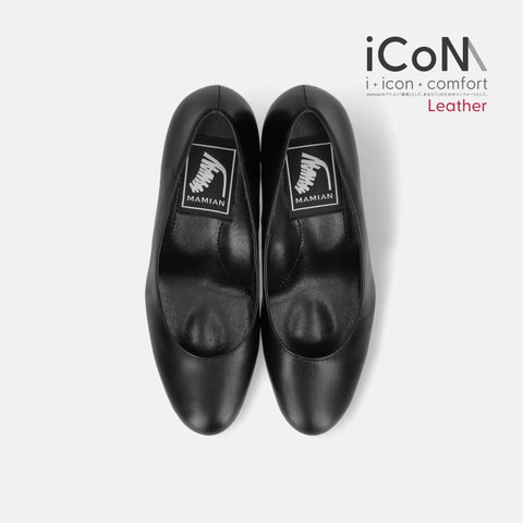 ラストワンiCoN BASIC【Leather】:7cmヒールラウンドトゥパンプス(10565)本革/mamian(マミアン)