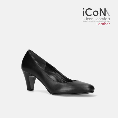 ラストワンiCoN BASIC【Leather】:7cmヒールラウンドトゥパンプス(10565)本革/mamian(マミアン)
