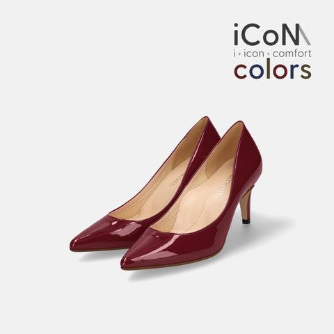 20%OFF：iCoN COLORS：ポインテッドトゥ エナメル パンプス（C76531）ワインE/mamian（マミアン）