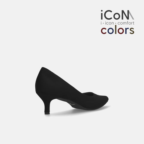 20%OFF：iCoN COLORS：ポインテッドトゥ スエード パンプス（C57172）ブラックS/mamian（マミアン）