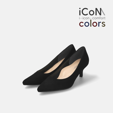 20%OFF：iCoN COLORS：ポインテッドトゥ スエード パンプス（C57172）ブラックS/mamian（マミアン）