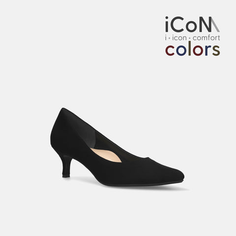 20%OFF：iCoN COLORS：ポインテッドトゥ スエード パンプス（C57172）ブラックS/mamian（マミアン）