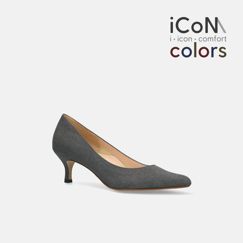 20%OFF：iCoN COLORS：ポインテッドトゥ スエード パンプス（C57172）チャコールS/mamian（マミアン）