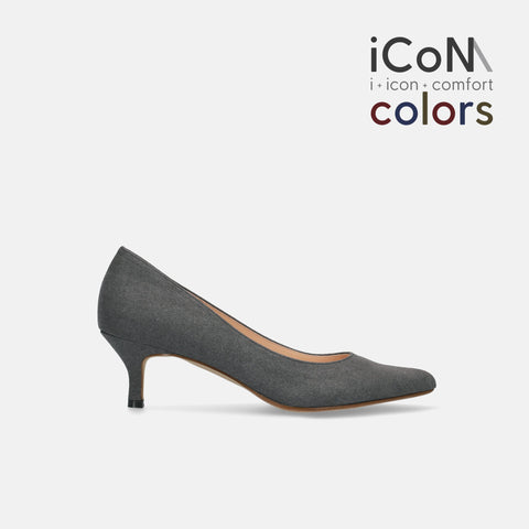 20%OFF：iCoN COLORS：ポインテッドトゥ スエード パンプス（C57172）チャコールS/mamian（マミアン）