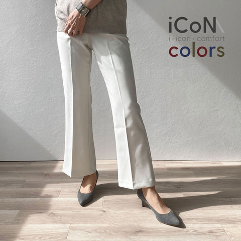 20%OFF：iCoN COLORS：ポインテッドトゥ スエード パンプス（C57172）チャコールS/mamian（マミアン）