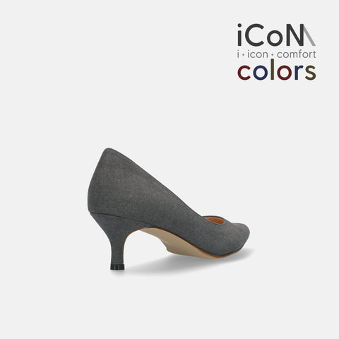 20%OFF：iCoN COLORS：ポインテッドトゥ スエード パンプス（C57172）チャコールS/mamian（マミアン）