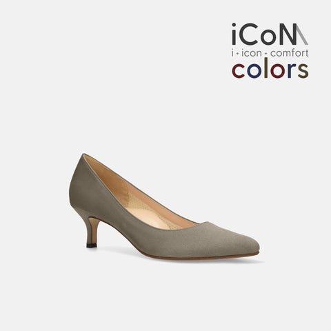 20%OFF：iCoN COLORS：ポインテッドトゥ スエード パンプス（C57172）グレージュS/mamian（マミアン）