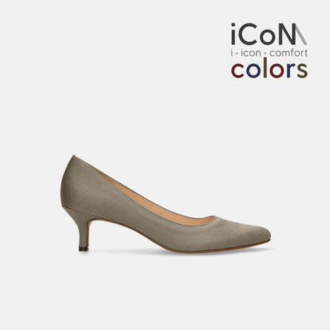 20%OFF：iCoN COLORS：ポインテッドトゥ スエード パンプス（C57172）グレージュS/mamian（マミアン）