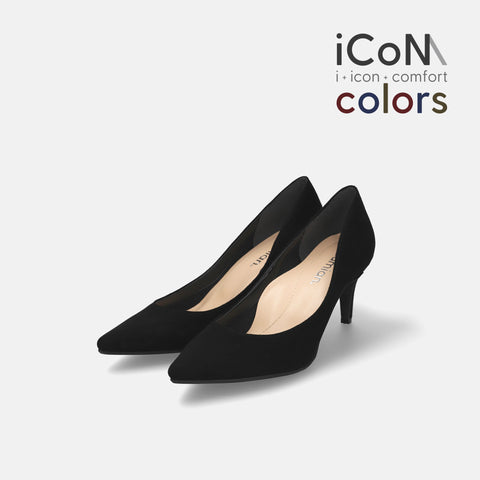 20%OFF：iCoN COLORS：ポインテッドトゥ スエード パンプス（C76532）ブラックS/mamian（マミアン）