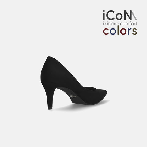 20%OFF：iCoN COLORS：ポインテッドトゥ スエード パンプス（C76532）ブラックS/mamian（マミアン）