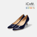 2025SS：iCoN COLORS：ポインテッドトゥ エナメル パンプス（C57171）クラシックネイビー/mamian（マミアン）