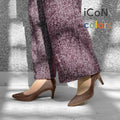 10%OFF：2025SS：iCoN COLORS：ポインテッドトゥ エナメル パンプス（C76531）ダークグレージュE/mamian（マミアン）