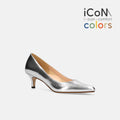 2025SS：iCoN COLORS：ポインテッドトゥ スムース パンプス（C57173）シルバー/mamian（マミアン）