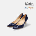 15%OFF：2025SS：iCoN COLORS：ポインテッドトゥ エナメル パンプス（C76531）クラシックネイビー/mamian（マミアン）