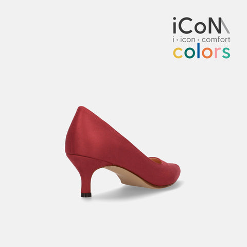 30%OFF：iCoN COLORS：ポインテッドトゥ スエード パンプス（C57172）ボルドーS/mamian（マミアン）