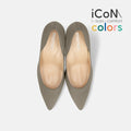 30%OFF：iCoN COLORS：ポインテッドトゥ スエード パンプス（C9042）グレージュS/mamian（マミアン）