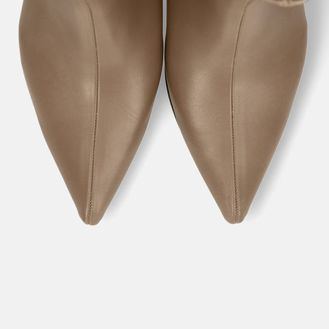 35% OFF: Pointed toe short boots (5736) dark greige